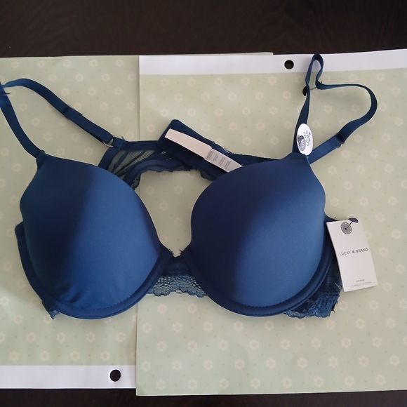 Lucky Brand Other - NWT Lucky Brand Blue Lace Demi  Bra Size 36B